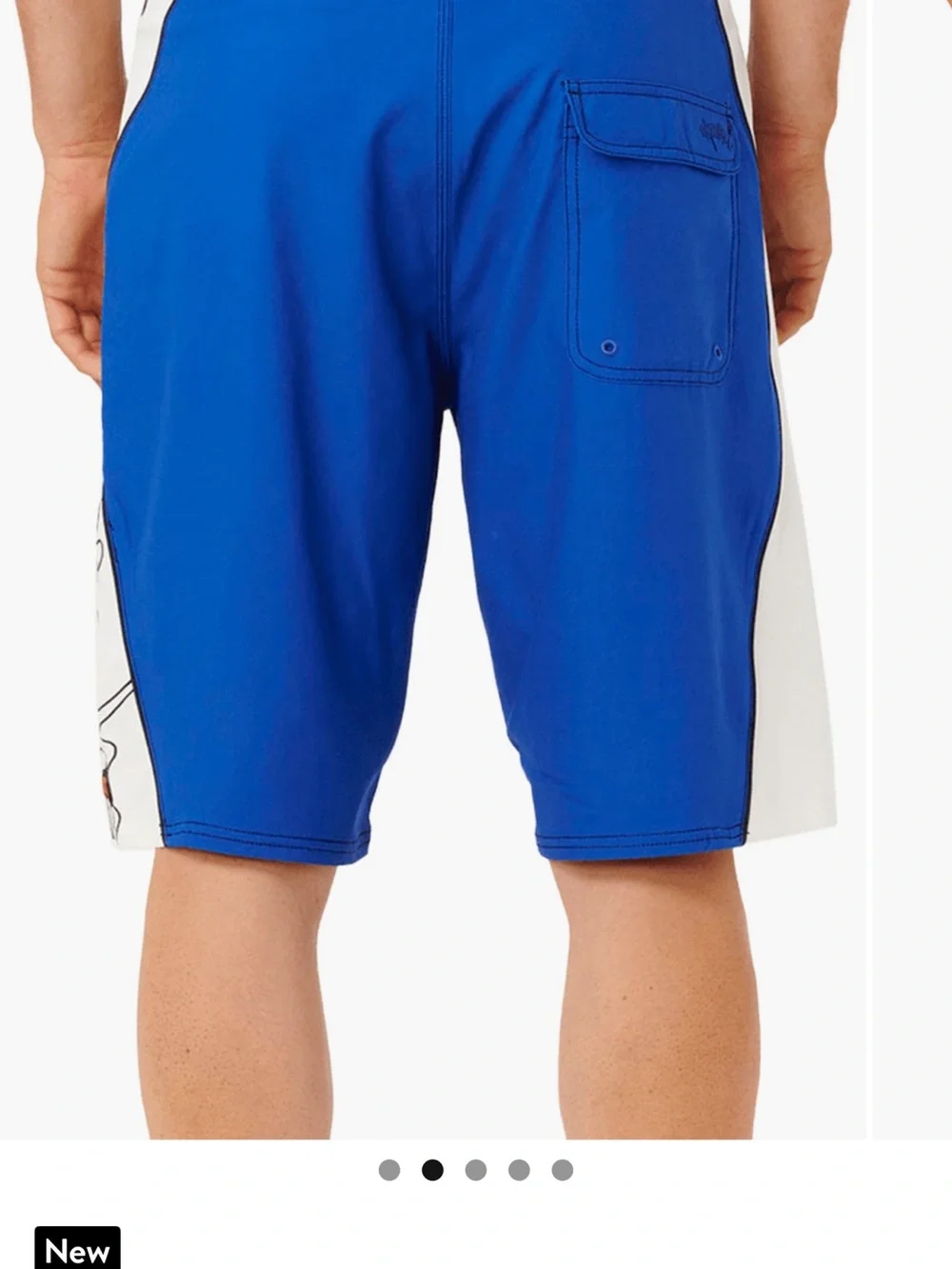 Men's Blue Board Shorts with Side Panel